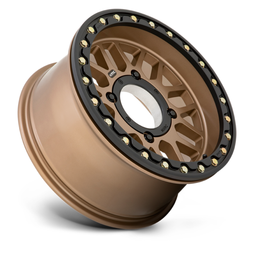 KMC Ks235 Grenade Beadlock Wheel, 15x7.0 +10 Offset 4x110, Satin Bronze - KS23557040610