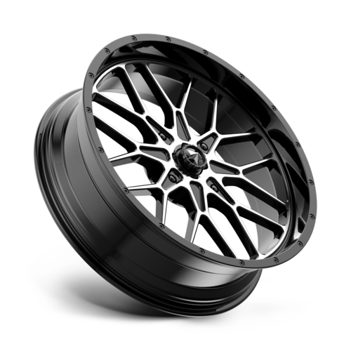 Set of 4: MSA Offroad Wheels M45 Portal Wheel, 14x7.0 +10 Offset 4x137, Gloss Black Machined - M45-04737