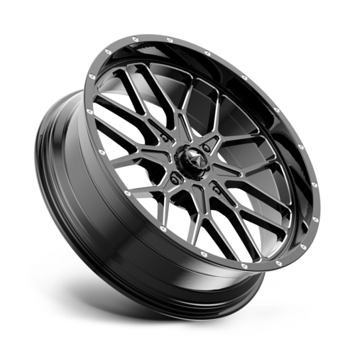 Set of 4: MSA Offroad Wheels M45 Portal Wheel, 14x7.0 +10 Offset 4x137, Gloss Black Milled - M45-04737M