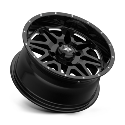 Set of 4: MSA Offroad Wheels M26 Vibe Wheel, 18x7.0 +0 Offset 4x156, Milled Gloss Black - M26-08756M