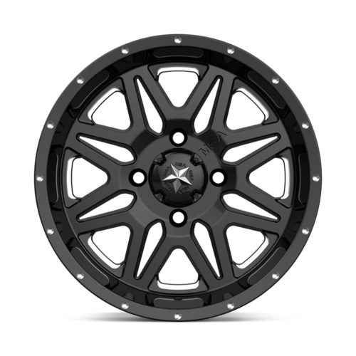 Set of 4: MSA Offroad Wheels M26 Vibe Wheel, 14x7.0 +0 Offset 4x110, Milled Gloss Black - M26-04710M