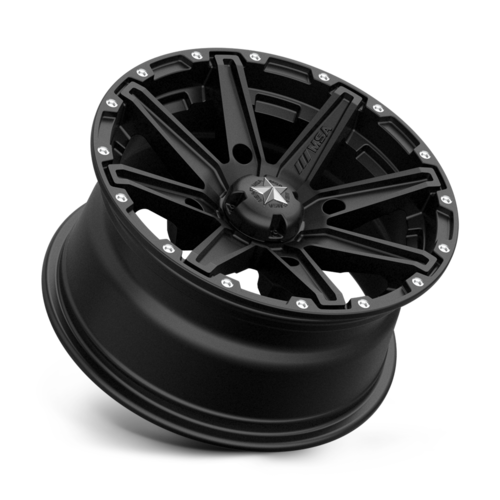 Set of 4: MSA Offroad Wheels M33 Clutch Wheel, 14x10.0 +0 Offset 4x156, Satin Black - M33-04056