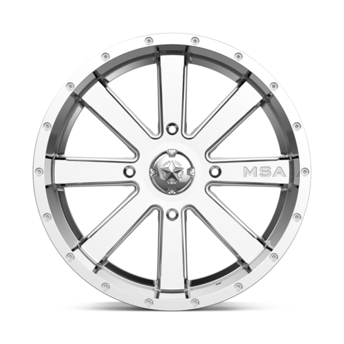 Set of 4: MSA Offroad Wheels M34 Flash Wheel, 24x7.0 +0 Offset 4x156, Chrome - M34-024756C