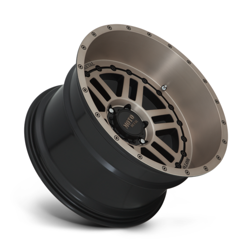 Set of 4: Moto Metal Mo800 Deep Six Wheel, 20x10.0 -18 Offset 6x139.7, Satin Black With Bronze Tint - MO80021068618N