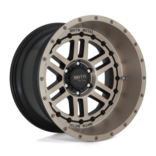 Set of 4: Moto Metal Mo800 Deep Six Wheel, 20x10.0 -18 Offset 6x139.7, Satin Black With Bronze Tint - MO80021068618N