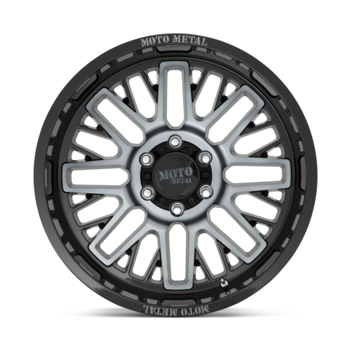 Set of 4: Moto Metal Mo802 Wheel, 20x9.0 +18 Offset 8x170, Gloss Black Machined With Gray Tint - MO80229087418