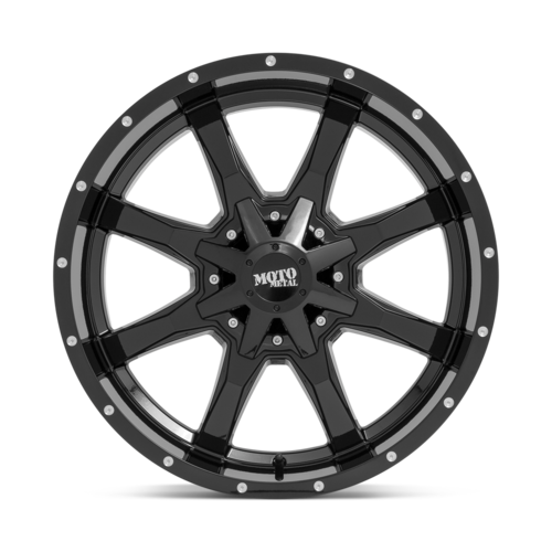 Set of 4: Moto Metal Mo970 Wheel, 18x9.0 +18 Offset 5x114.3, Gloss Black With Milled Lip - MO970890123A18