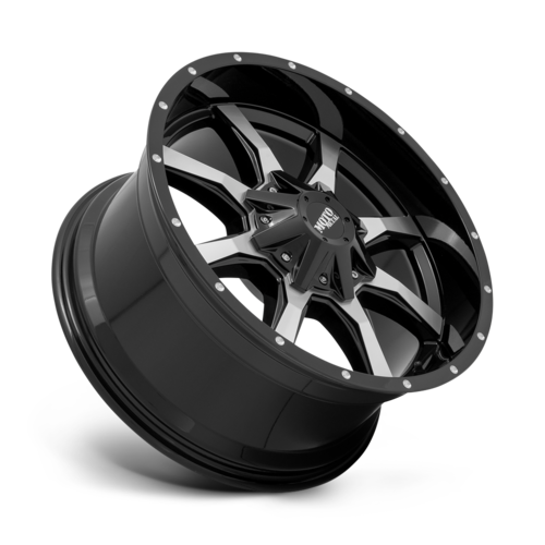 Set of 4: Moto Metal Mo970 Wheel, 18x9.0 +18 Offset 5x127/5x139.7, Gloss Black Machined Face - MO97089035318