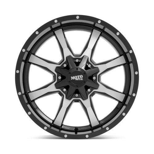 Set of 4: Moto Metal Mo970 Wheel, 18x9.0 +18 Offset 5x127/5x139.7, Gloss Black Machined Face - MO97089035318