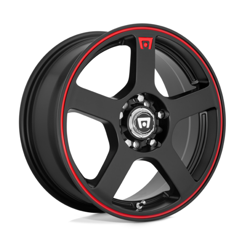 Motegi Mr116 Fs5 Wheel, 18x8.0 +45 Offset 5x105/5x114.3, Matte Black Red Racing Stripe - MR11688024745