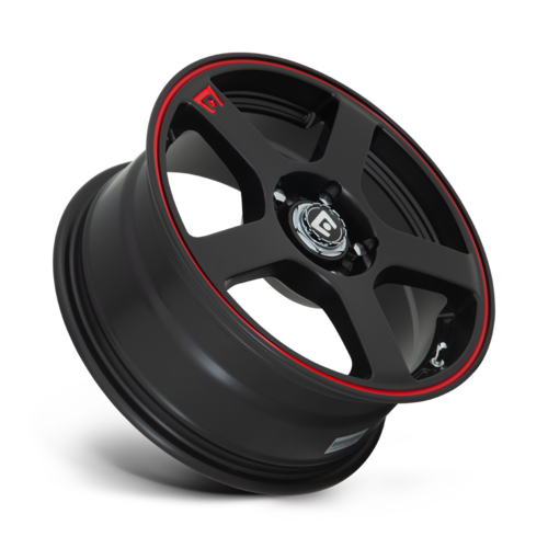 Motegi Mr116 Fs5 Wheel, 18x8.0 +45 Offset 5x105/5x114.3, Matte Black Red Racing Stripe - MR11688024745