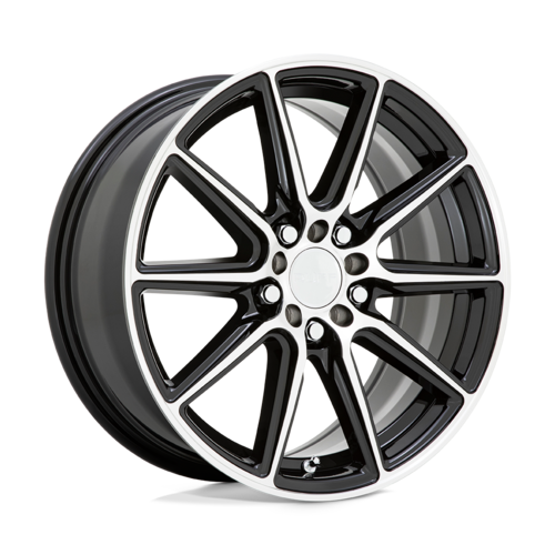 Ruff Throttle Wheel, 18x8.0 +38 Offset 5x100/5x114.3, Gloss Black W/ Machined Face - 1880RDT385D04F72