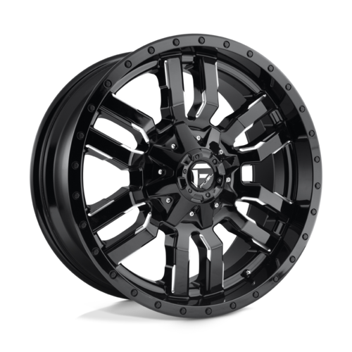 Fuel D595 Sledge Wheel, 22x9.5 +20 Offset 8x165.1, Gloss Black Milled - D59522958260