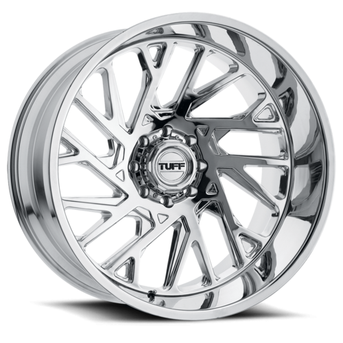 Set of 4: Tuff T4 B Wheel, 26x14.0 -72 Offset 8x165.1, Chrome - 2614T4B-28165C25R