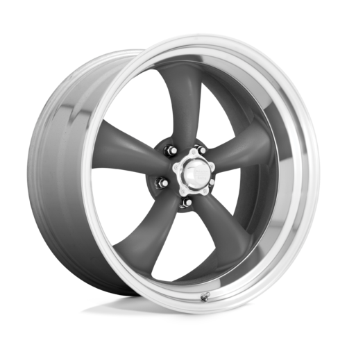Set of 4: American Racing Vn215 Classic Torq Thrust Ii Wheel, 20x8.0 +0 Offset 5x114.3, Mag Gray Machined Lip - VN2152865US