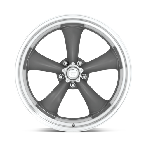 Set of 4: American Racing Vn215 Classic Torq Thrust Ii Wheel, 17x8.0 -11 Offset 5x114.3, Mag Gray Machined Lip - VN2157865US