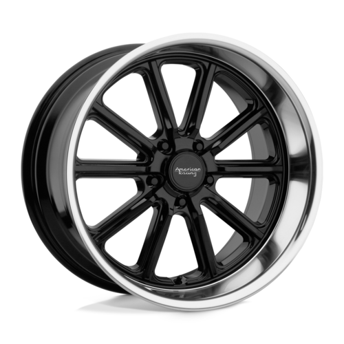 Set of 4: American Racing Vn507 Rodder Wheel, 20x9.5 +0 Offset 5x114.3, Gloss Black Diamond Cut Lip - VN50729512300