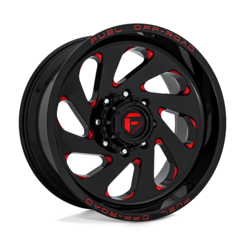 Fuel D638 Vortex Wheel, 20x12.0 -44 Offset 6x135, Gloss Black Red Tinted Clear - D63820208947
