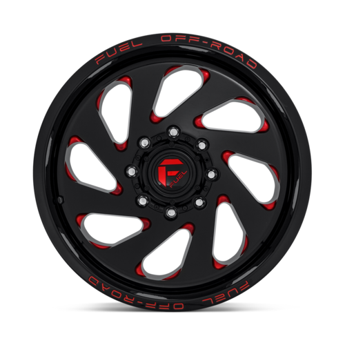 Fuel D638 Vortex Wheel, 20x12.0 -44 Offset 6x135, Gloss Black Red Tinted Clear - D63820208947