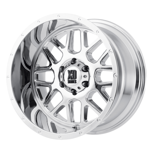 Set of 4: XD Xd820 Grenade Wheel, 17x9.0 -12 Offset 6x139.7, Chrome - XD82079068212N