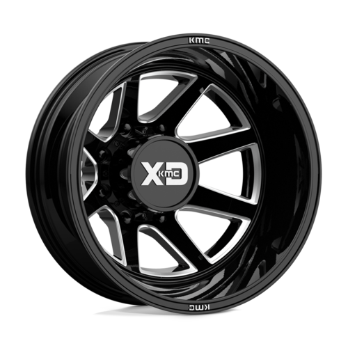 XD Xd845 Pike Dually Wheel, 20x8.25 -246 Offset 8x165.1, Gloss Black Milled Rear - XD845208813246N