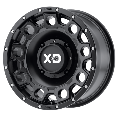 Set of 4: XD Xs129 Holeshot Wheel, 15x7.0 +10 Offset 4x156, Satin Black - XS12957044710