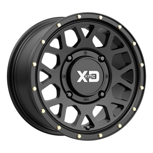 Set of 4: XD Xs135 Grenade Wheel, 15x6.0 +38 Offset 4x110, Satin Black - XS13556040738