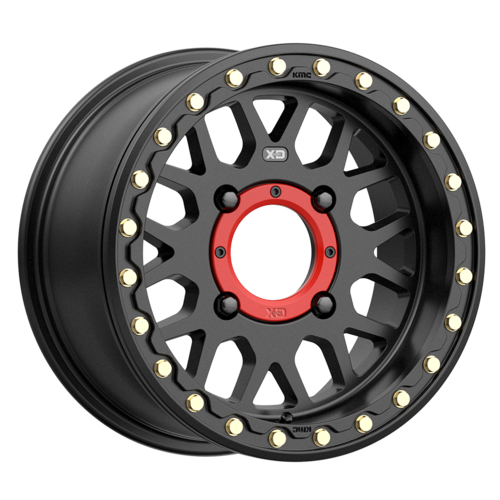 Set of 4: XD Xs235 Grenade Beadlock Wheel, 14x10.0 +0 Offset 4x156, Satin Black - XS23541044700