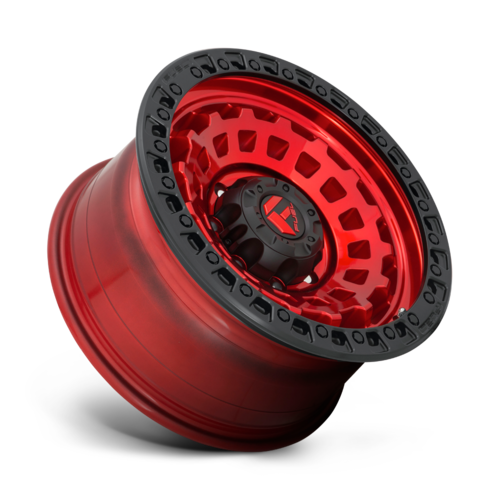 Fuel D632 Zephyr Wheel, 20x9.0 +1 Offset 5x150, Candy Red Black Bead Ring - D63220905650