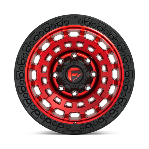Fuel D632 Zephyr Wheel, 20x9.0 +1 Offset 5x150, Candy Red Black Bead Ring - D63220905650