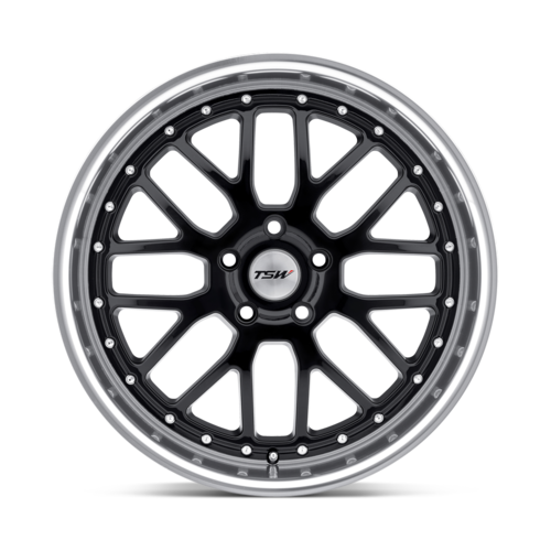 TSW Valencia Wheel, 19x8.0 +32 Offset 5x100, Gloss Black W/ Mirror Cut Lip - 1980VAL325100B72
