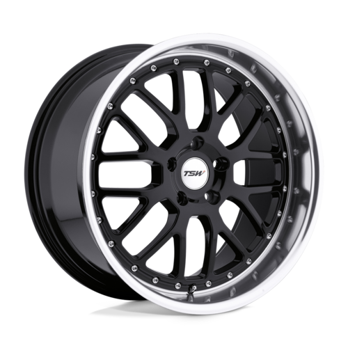TSW Valencia Wheel, 19x8.0 +32 Offset 5x100, Gloss Black W/ Mirror Cut Lip - 1980VAL325100B72