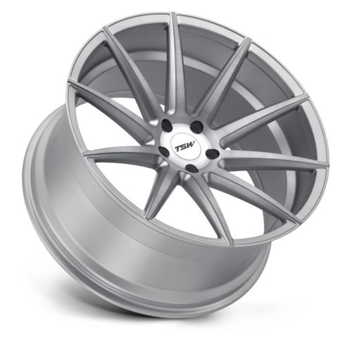 TSW Clypse Wheel, 20x10.5 +25 Offset 5x112, Titanium W/ Matte Brushed Face - 2005CLP255112S66