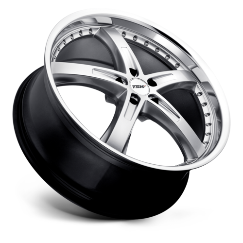 TSW Jarama Wheel, 18x9.5 +45 Offset 5x120, Hyper Silver W/ Mirror Cut Lip - 1895JAR455120S76