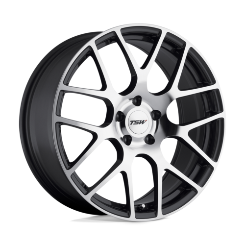 TSW Nurburgring Wheel, 20x10.0 +35 Offset 5x120, Gunmetal W/ Mirror Cut Face - 2010NUR355120S76