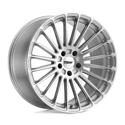 TSW Turbina Wheel, 22x9.5 +20 Offset 5x114.3, Titanium Silver W/ Mirror Cut Face - 2295TUR205114S76
