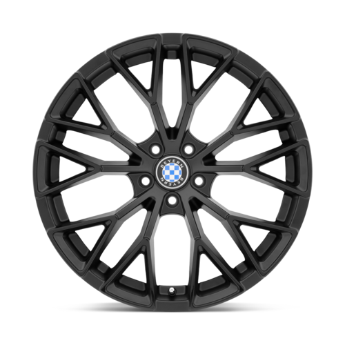 Set of 4: Beyern Antler Wheel, 20x9.0 +20 Offset 5x120, Double Black Matte Black W/ Gloss Black Face - 2090BYL205120B74