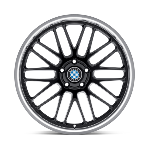 Set of 4: Beyern Mesh Wheel, 19x8.5 +15 Offset 5x120, Gloss Black W/ Mirror Cut Lip - 1985BYM155120B72