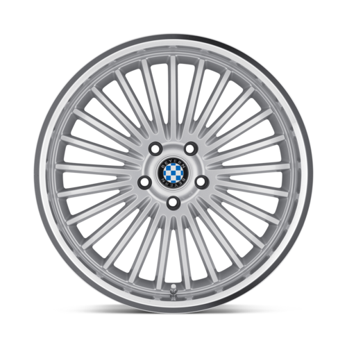 Set of 4: Beyern Multi Wheel, 20x10.0 +30 Offset 5x120, Silver W/ Mirror Cut Lip - 2010BYT305120S72