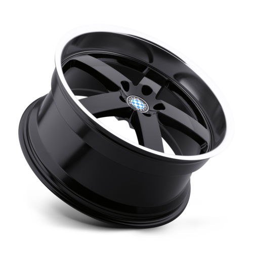 Set of 4: Beyern Rapp Wheel, 20x10.0 +25 Offset 5x120, Gloss Black W/ Mirror Cut Lip - 2010BYR255120B74