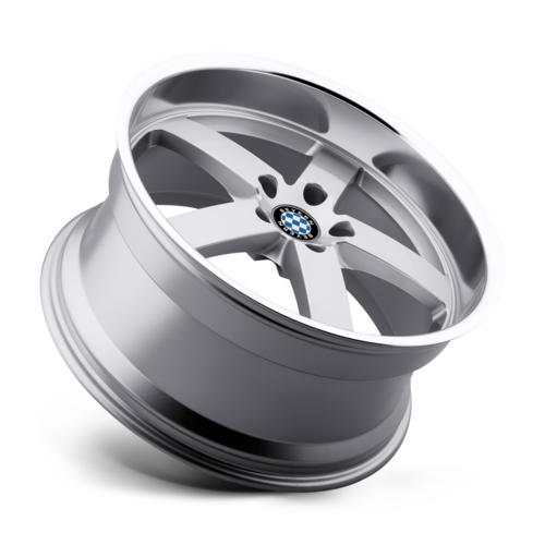 Set of 4: Beyern Rapp Wheel, 20x10.0 +25 Offset 5x120, Silver W/ Mirror Cut Lip - 2010BYR255120S74