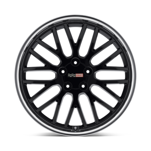 Set of 4: Cray Manta Wheel, 18x9.0 +50 Offset 5x120.65, Gloss Black W/ Mirror Cut Lip - 1890CMA505121B70