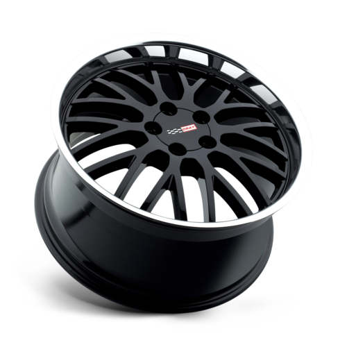 Set of 4: Cray Manta Wheel, 18x9.0 +50 Offset 5x120.65, Gloss Black W/ Mirror Cut Lip - 1890CMA505121B70