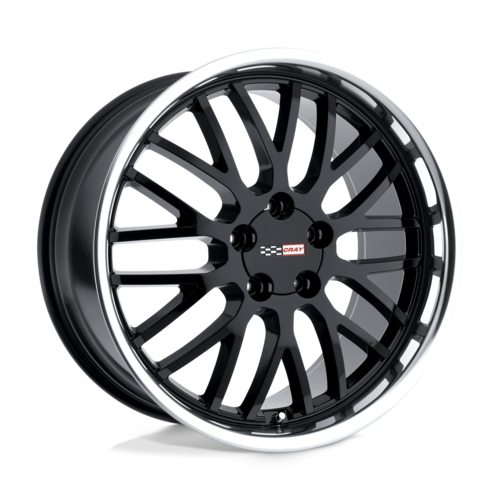 Set of 4: Cray Manta Wheel, 18x9.0 +50 Offset 5x120.65, Gloss Black W/ Mirror Cut Lip - 1890CMA505121B70