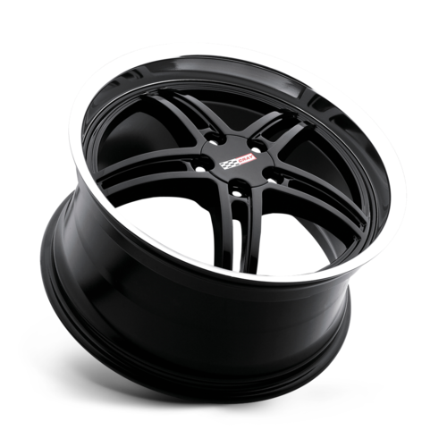 Set of 4: Cray Scorpion Wheel, 19x9.0 +50 Offset 5x120.65, Gloss Black W/ Mirror Cut Lip - 1990CRS505121B70