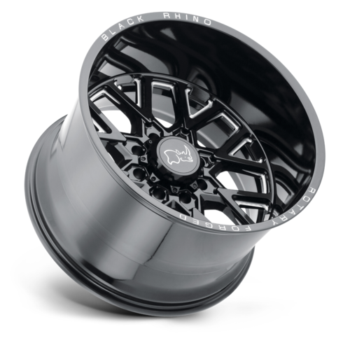 Black Rhino Grimlock Wheel, 20x11.5 -44 Offset 6x139.7, Gloss Black & Milled - 2015GRM-46140B12