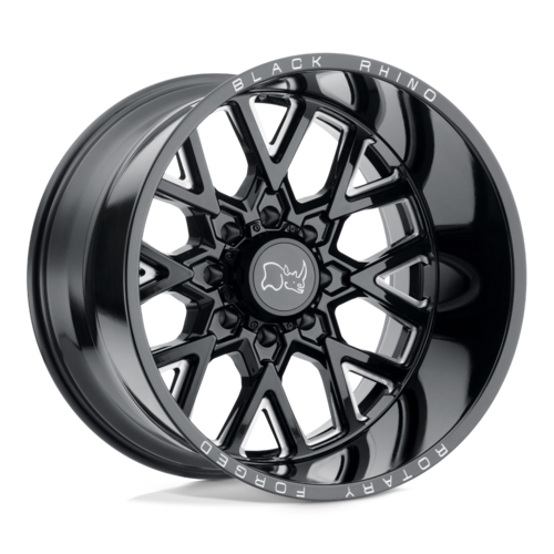 Black Rhino Grimlock Wheel, 20x11.5 -44 Offset 6x139.7, Gloss Black & Milled - 2015GRM-46140B12