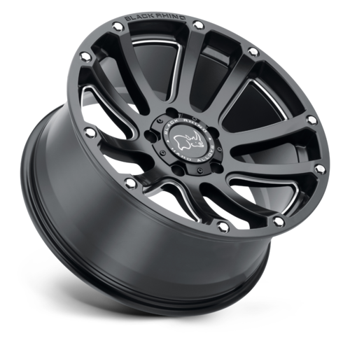 Black Rhino Highland Wheel, 18x9.5 +12 Offset 6x139.7, Matte Black W/ Milled Spokes - 1895HLD126140M12