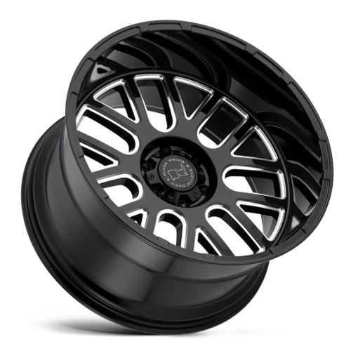 Black Rhino Pismo Wheel, 20x9.5 +6 Offset 6x139.7, Gloss Black W/ Milled Spokes - 2095PIS066140B12