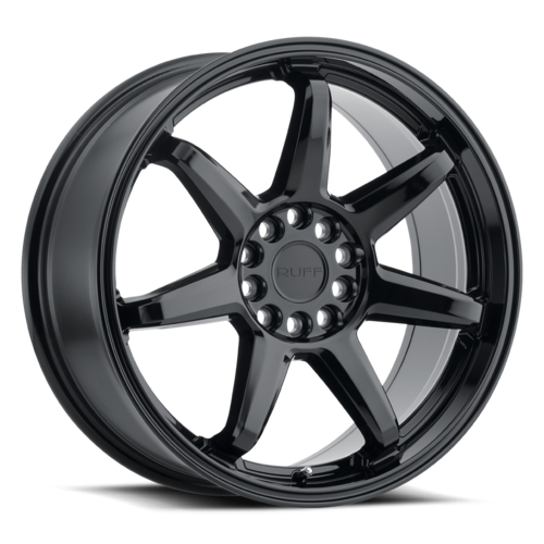Ruff Shift Wheel, 18x8.0 +38 Offset 5x108/5x114.3, Gloss Black - 1880SFT385D84B72